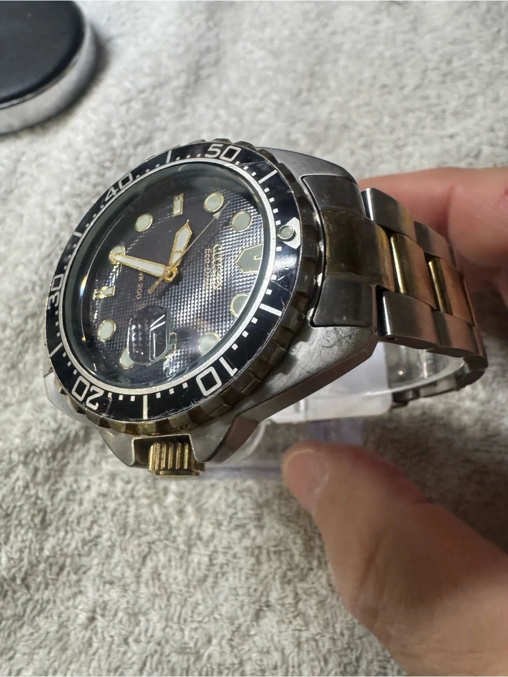 Citizen Black and Gold Eco-Drive Men’s Diver Watch
